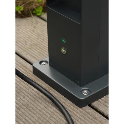 Osram - Stâlp inteligent de exterior cu 2 prize SCHUKO și repetor Wi‑Fi IP44