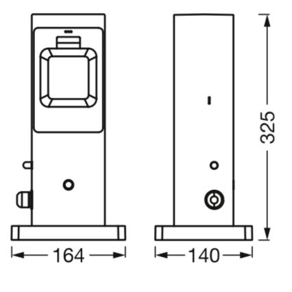Osram - Stâlp inteligent de exterior cu 2 prize SCHUKO și repetor Wi‑Fi IP44