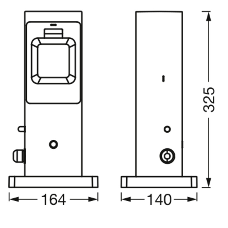 Osram - Stâlp inteligent de exterior cu 2 prize SCHUKO și repetor Wi‑Fi IP44