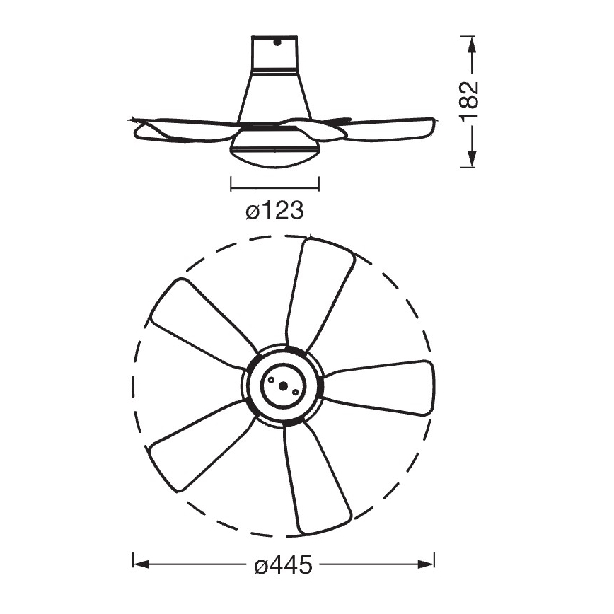 Osram - Ventilator de tavan LED dimabil LESTE LED/15W/230V 3000/4000/6500K + telecomandă
