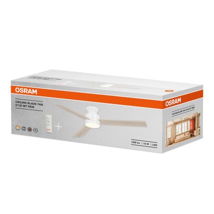 Osram - Ventilator de tavan LED dimmabil BLADE LED/18W/230V 3000/4000/6000K + telecomandă