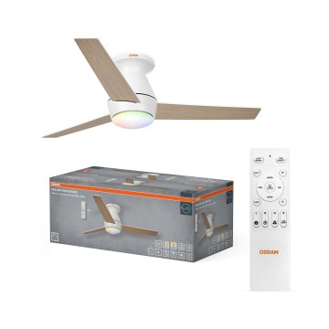 Osram - Ventilator de tavan LED RGB dimabil NORDES LED/18W/230V 3000-6500K + telecomandă