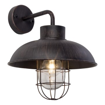 Outdoor wall lamp Brilliant PORTLAND 1xE27/60W/230V negru/patină