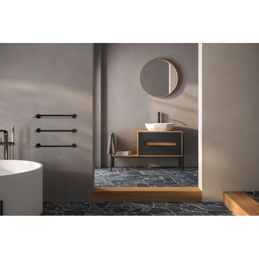 P.M.H. IN1B-R - Uscător electric pentru prosoape INGA 17W/230V 85,9 cm IP44 dreapta/negru