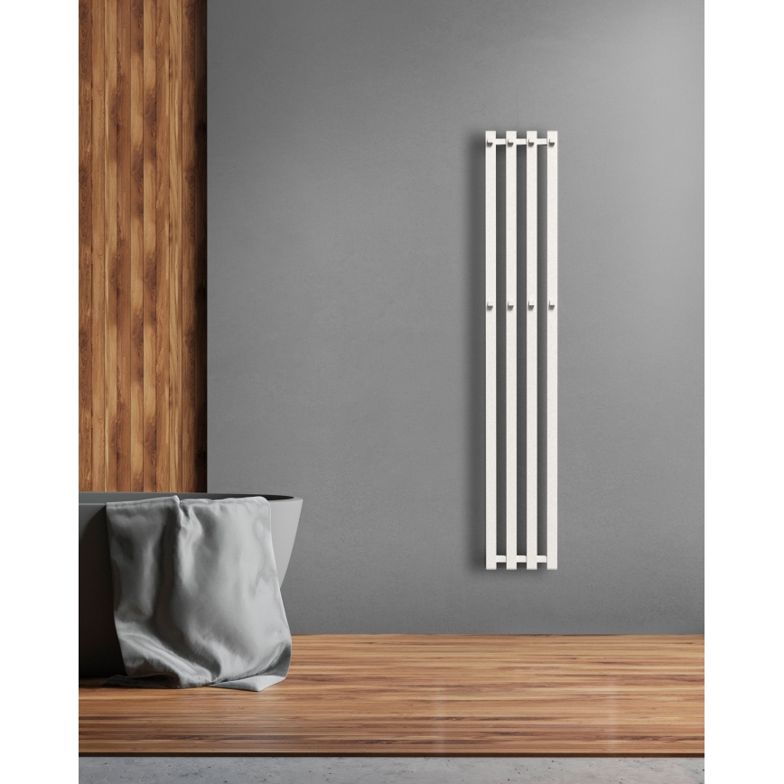P.M.H. P2W/4 - Radiator de baie tip scară PLUTO 406 W, 150 cm, alb