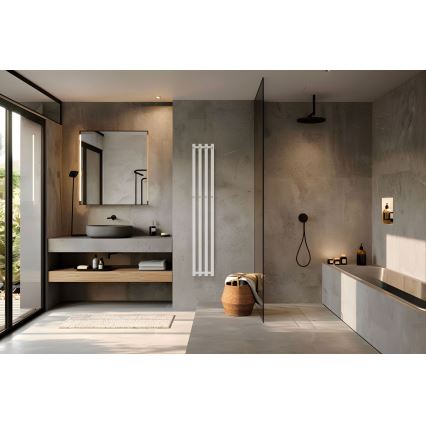 P.M.H. P2W/4 - Radiator de baie tip scară PLUTO 406 W, 150 cm, alb