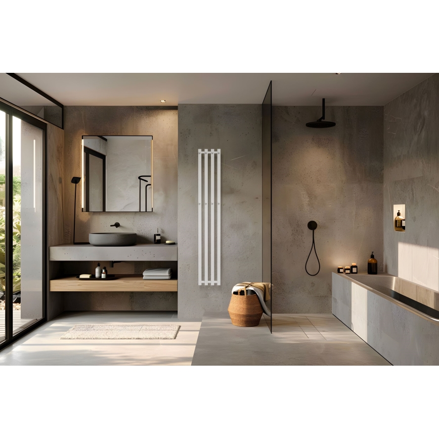 P.M.H. P2W/4 - Radiator de baie tip scară PLUTO 406 W, 150 cm, alb
