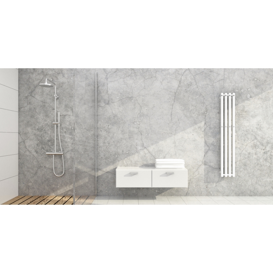P.M.H. P2W/4 - Radiator de baie tip scară PLUTO 406 W, 150 cm, alb