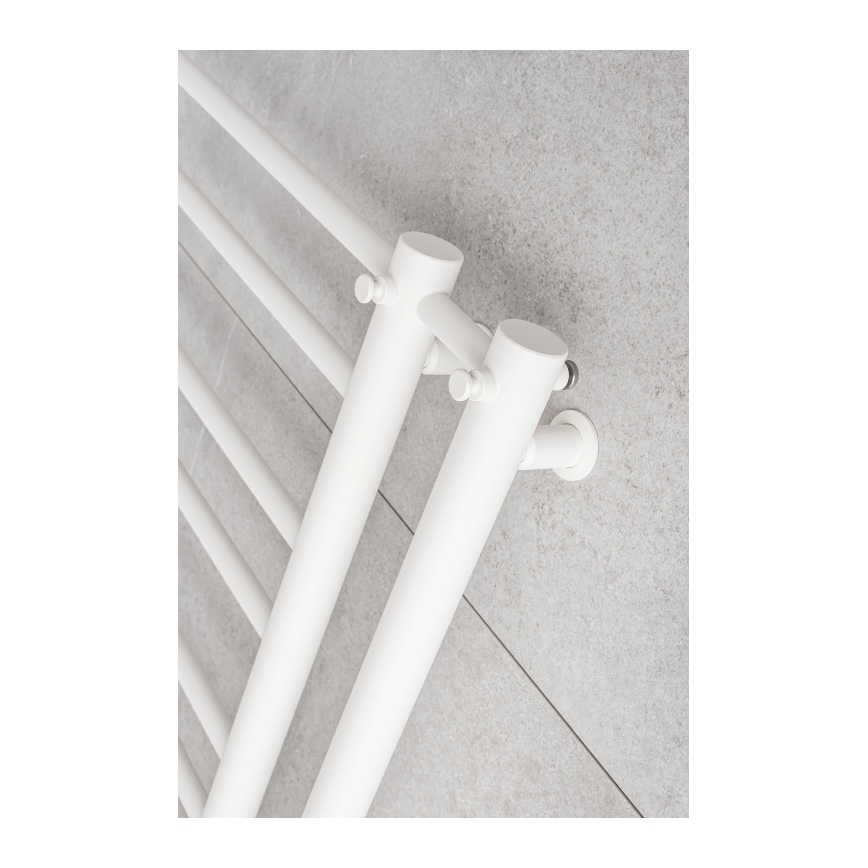 P.M.H. T2W-L - Radiator de baie tip scară THEIA, 352 W, 154 cm, stânga/alb