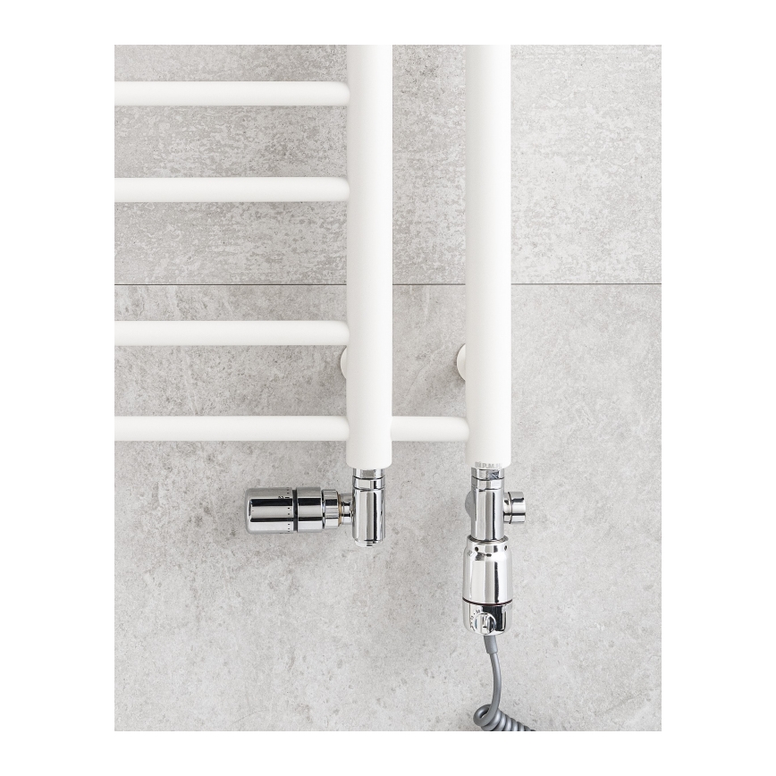 P.M.H. T2W-L - Radiator de baie tip scară THEIA, 352 W, 154 cm, stânga/alb