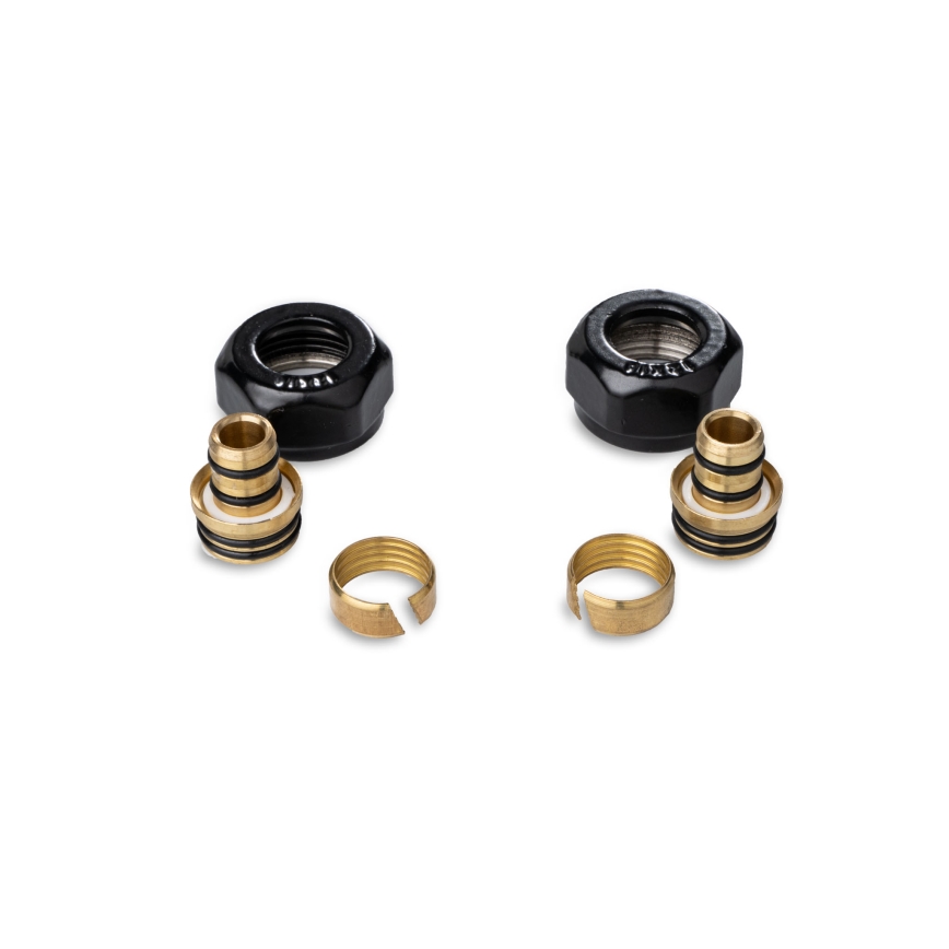 P.M.H. ZZM1624 - Fiting de compresie pentru ventil UNIKO/TERM/DUO, negru, pentru țeavă Alupex 16 mm