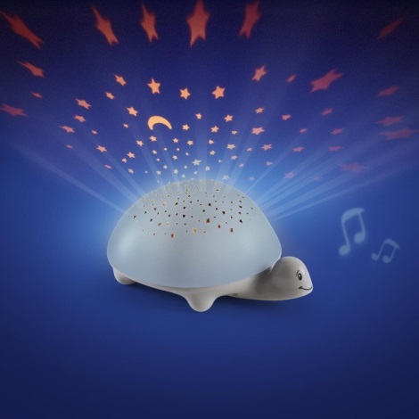 PABOBO - Proiector cu melodie în formă de broască țestoasă 3xAA