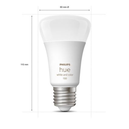 Kit de pornire Philips Hue WHITE AND COLOR AMBIANCE 2xE27/9W/230V 2000-6500K + Hue Bridge