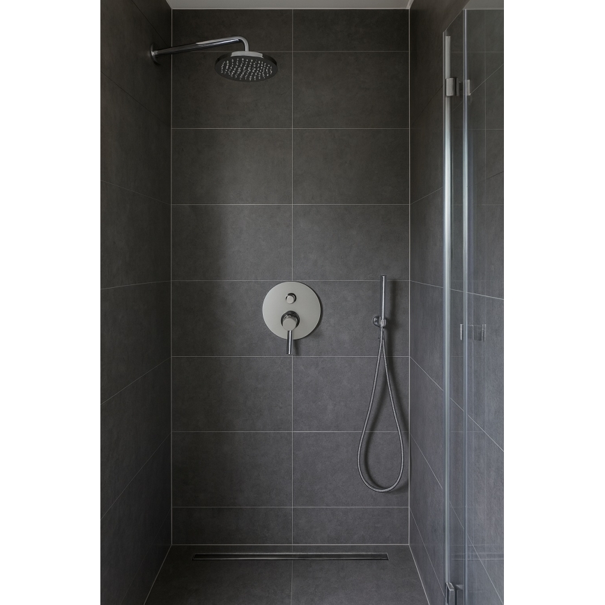 Paffoni - Baterie de duș pentru montaj în perete LIGHT crom lucios