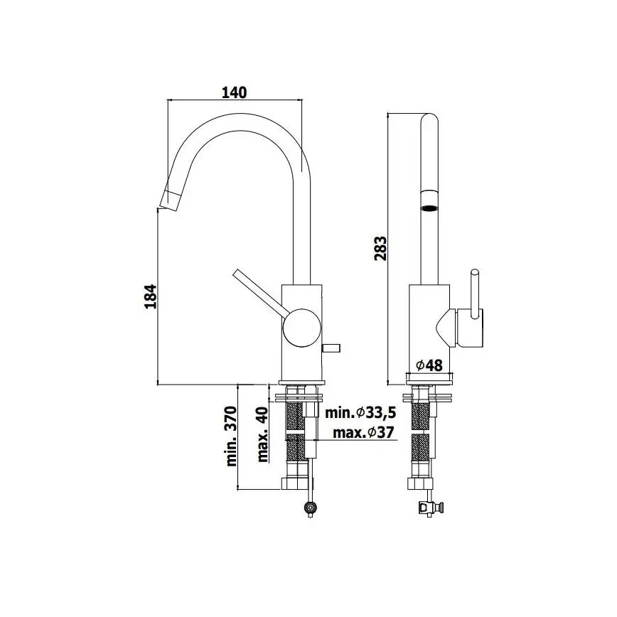 Paffoni - Baterie lavoar LIGHT, crom lucios