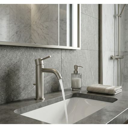 Paffoni - Baterie lavoar LIGHT din oțel inoxidabil