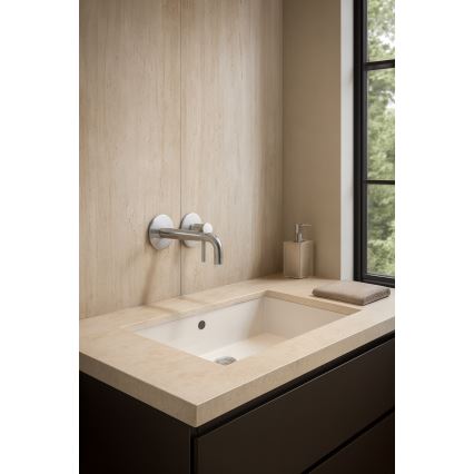 Paffoni - Baterie lavoar LIGHT, montaj în perete, inox