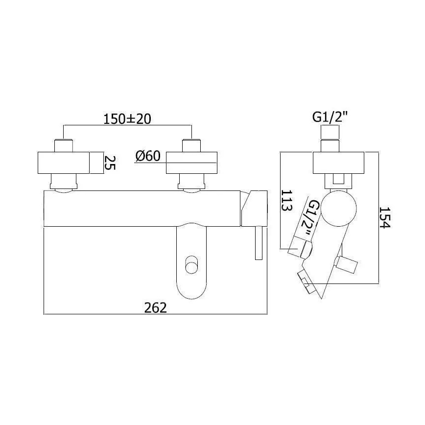 Paffoni - Baterie pentru cadă LIGHT EXCLUSIVE, aurie