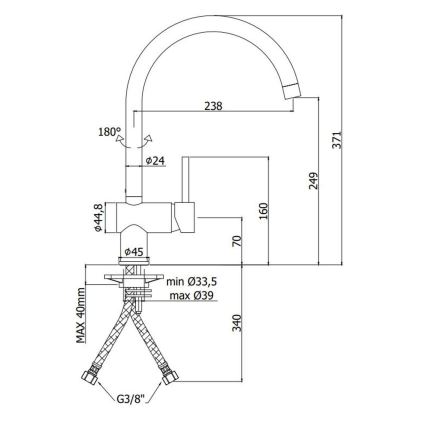 Paffoni - Baterie pentru chiuvetă LIGHT, auriu periat