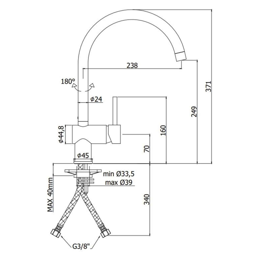 Paffoni - Baterie pentru chiuvetă LIGHT, auriu periat