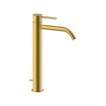 Paffoni - Baterie pentru lavoar LIGHT cu ventil pop-up, finisaj auriu periat