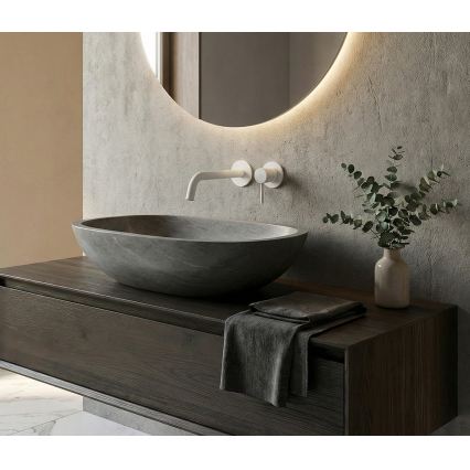 Paffoni - Baterie pentru lavoar LIGHT, montaj în perete, alb mat