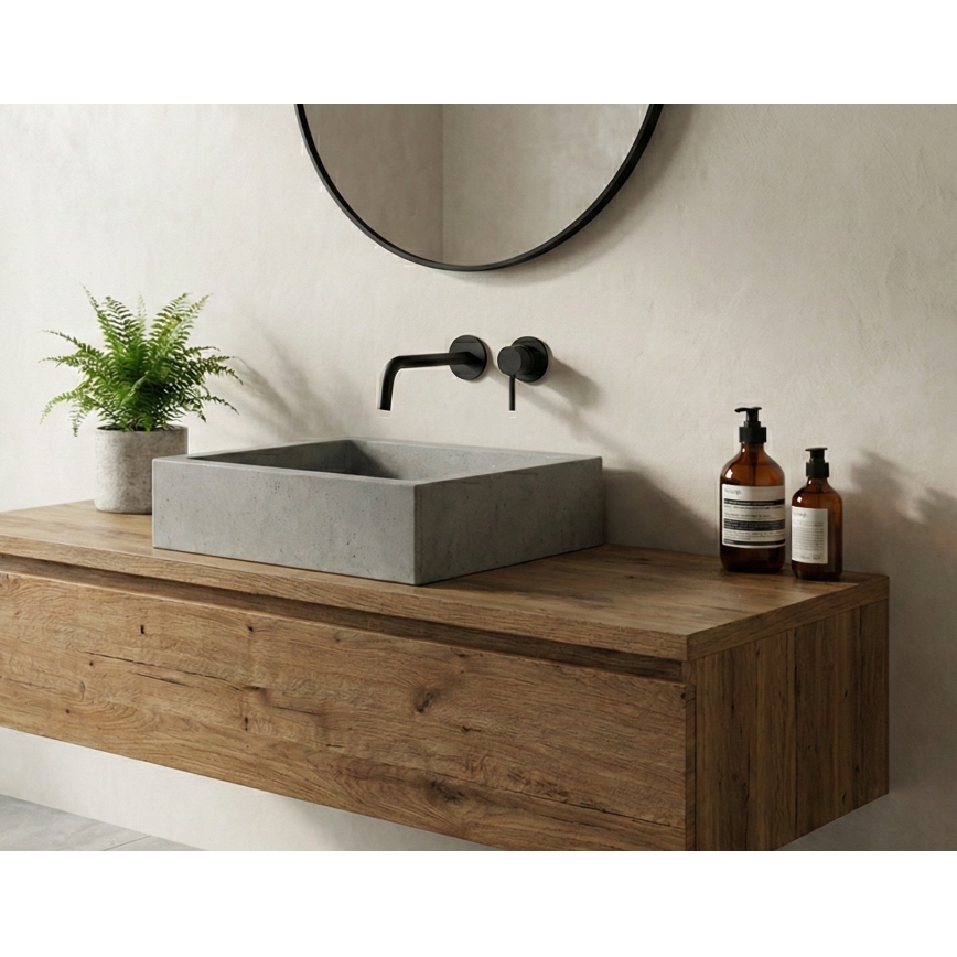 Paffoni - Baterie pentru lavoar LIGHT, montaj încastrat, neagră