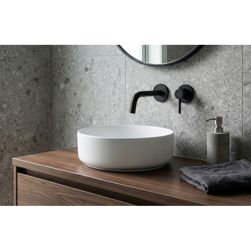 Paffoni - Baterie pentru lavoar LIGHT, montaj încastrat, neagră