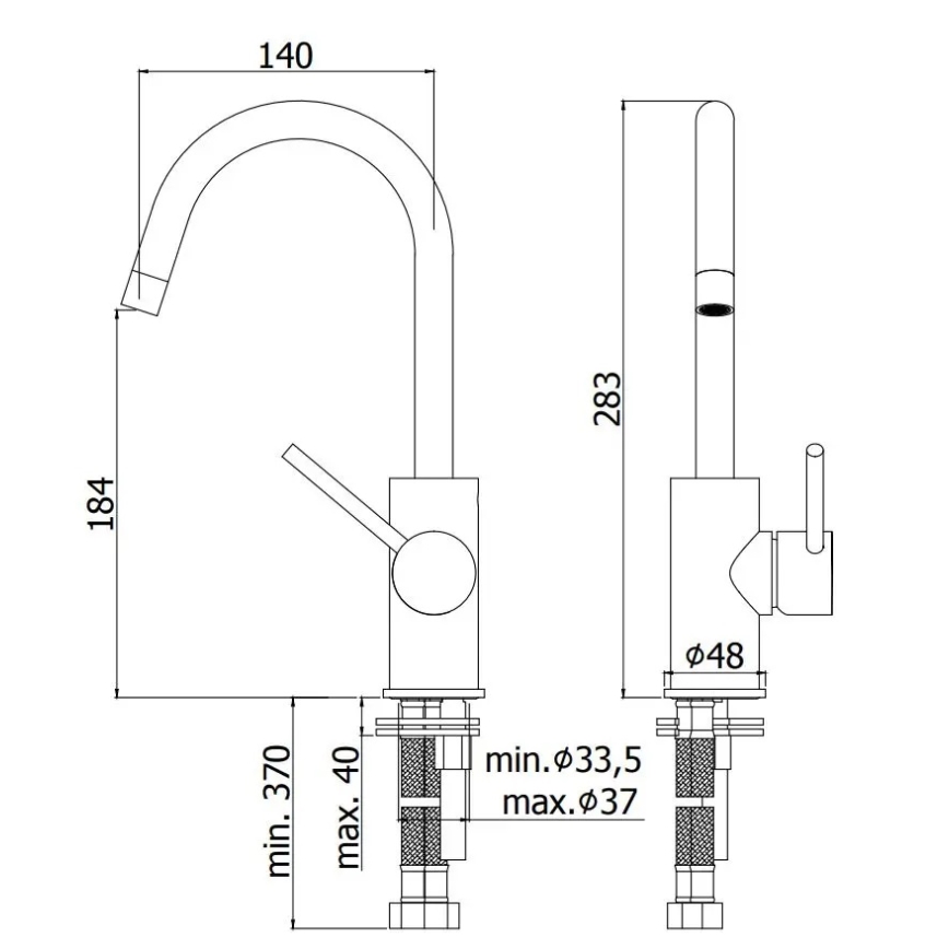 Paffoni - Baterie pentru lavoar LIGHT neagră