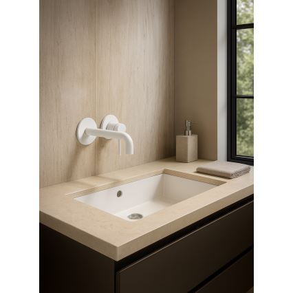 Paffoni - Baterie pentru lavoar, montaj încastrat LIGHT, alb mat