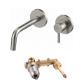 Paffoni - Baterie pentru lavoar, montaj încastrat LIGHT, inox