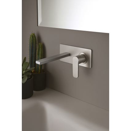 Paffoni - Baterie pentru lavoar pentru montaj în perete TANGO, inox