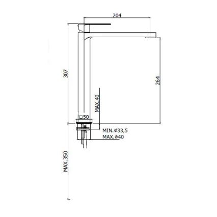 Paffoni - Baterie pentru lavoar TANGO, crom mat