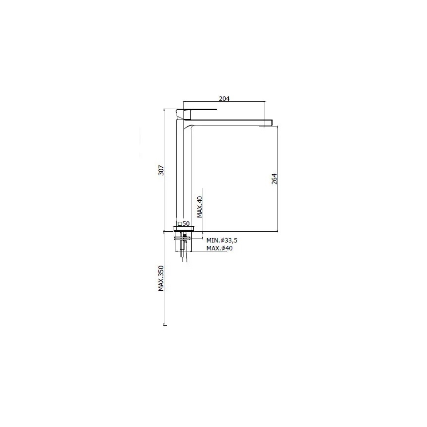 Paffoni - Baterie pentru lavoar TANGO, inox