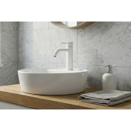 Paffoni - Baterie pentru lavoar + valvă de scurgere LIGHT alb