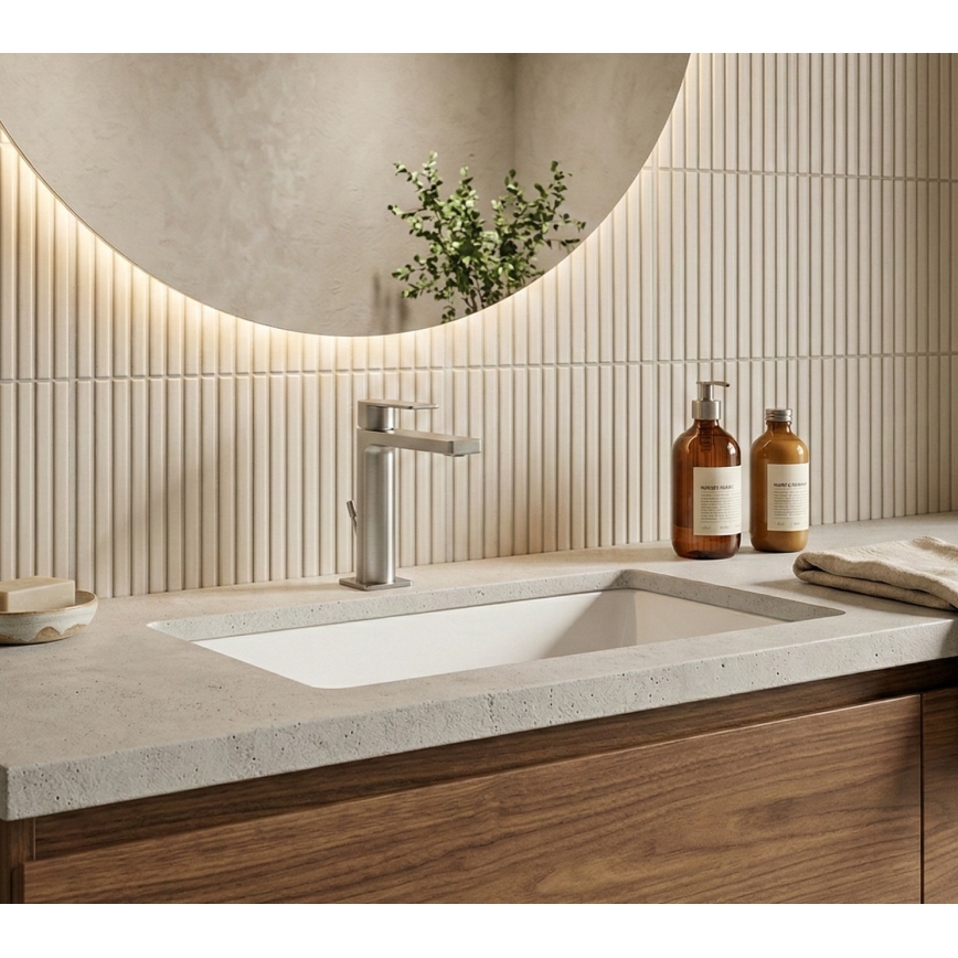Paffoni - Baterie pentru lavoar + ventil de scurgere TANGO inox