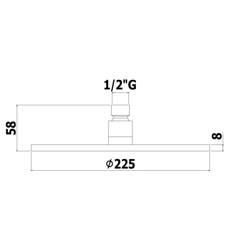 Paffoni - Cap de duș MASTER, diam. 22,5 cm, negru