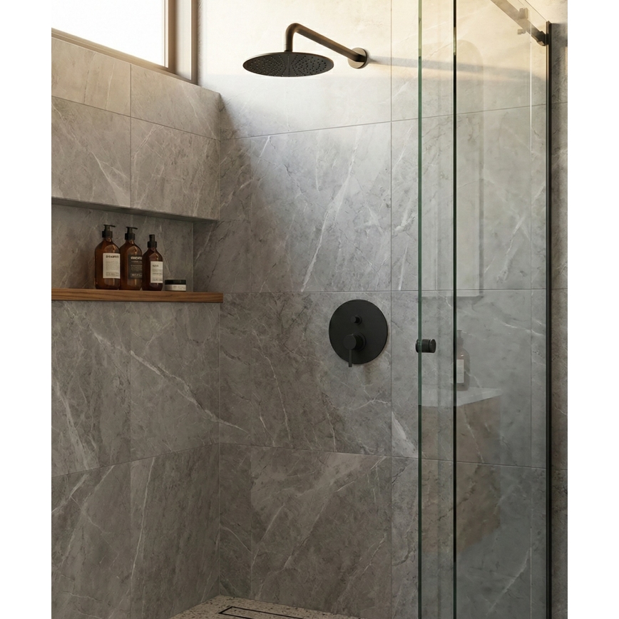 Paffoni LIGHT baterie de duș încastrată, neagră