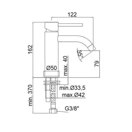 Paffoni LIGHT - Baterie lavoar, crom lucios