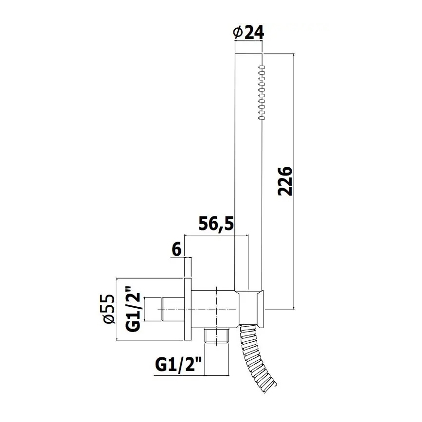 Paffoni - Set de duș ROUND, negru mat