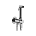Paffoni - Set de perete pentru bideu cu pulverizator manual, montaj încastrat KIT, crom lucios