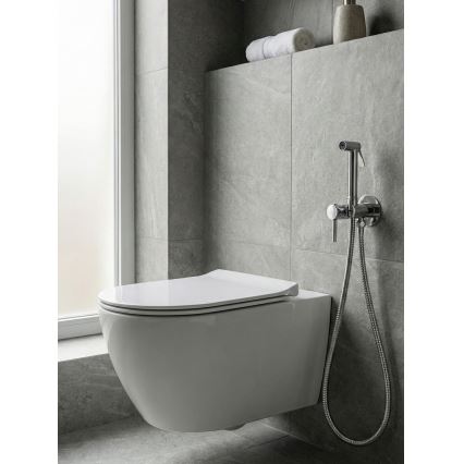 Paffoni - Set de perete pentru bideu cu pulverizator manual, montaj încastrat KIT, crom lucios