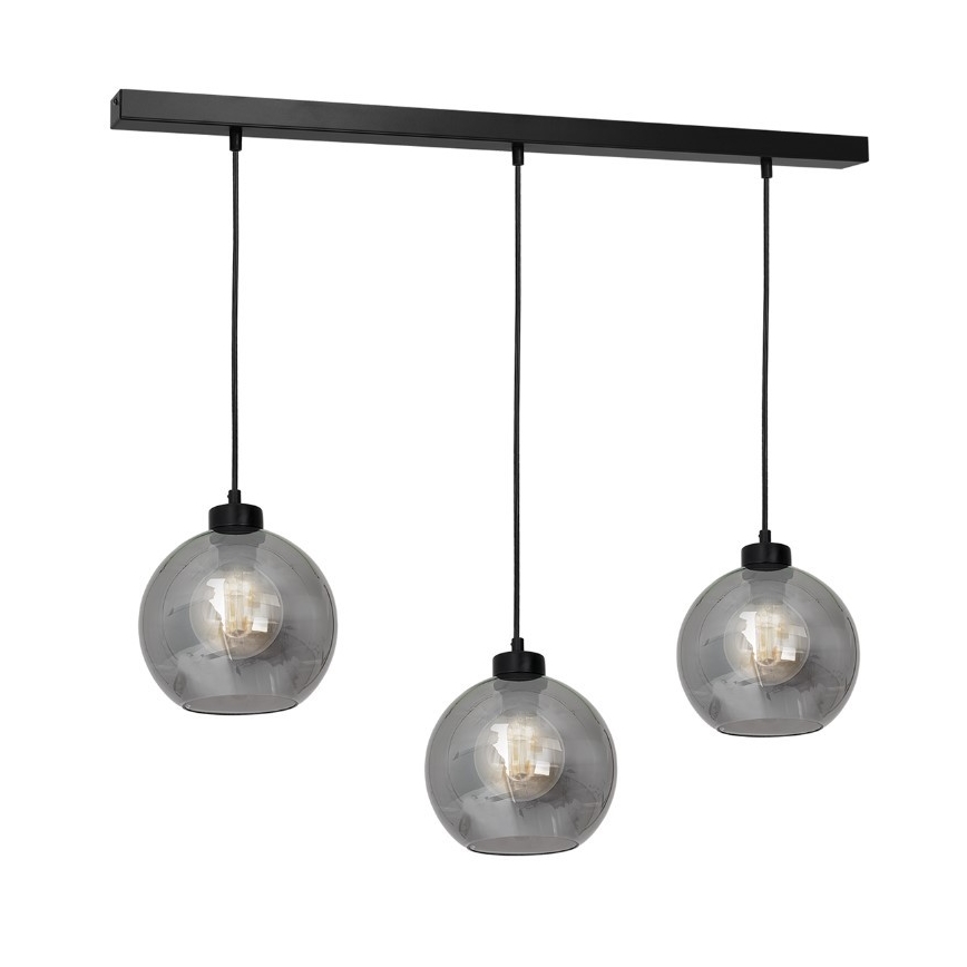 Pahar de schimb universal SOFIA pentru E27, Ø 20 cm, fumuriu-negru