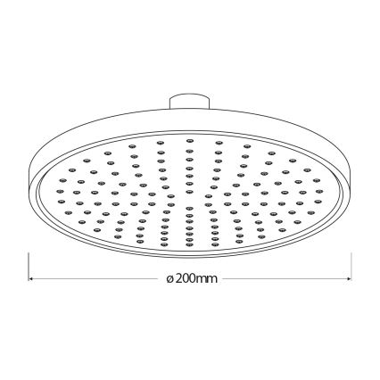 Pălărie de duș Aqualine d. 20 cm crom lucios