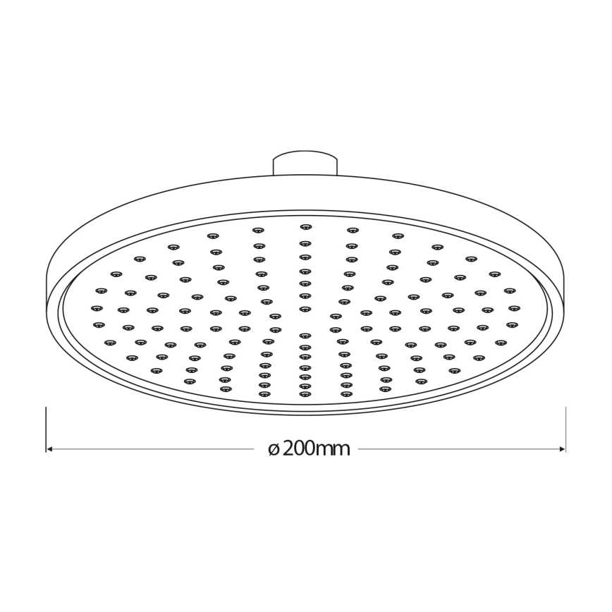 Pălărie de duș Aqualine d. 20 cm crom lucios