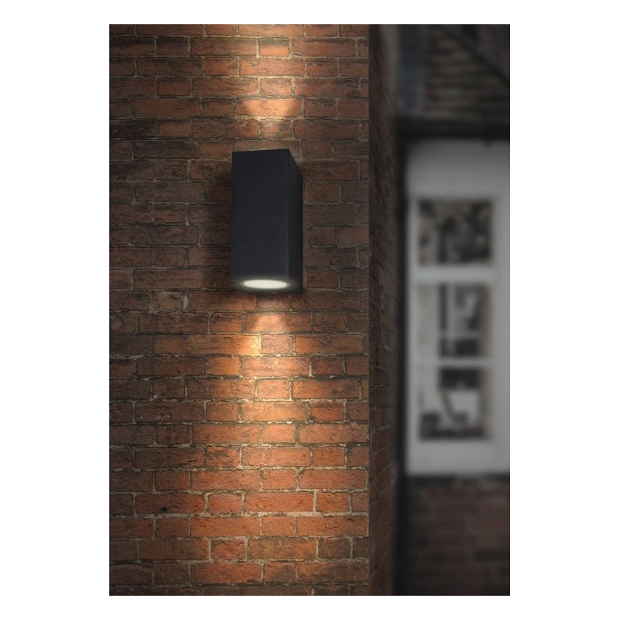 Aplică perete exterior HUGO 2xGU10/10W/230V IP44