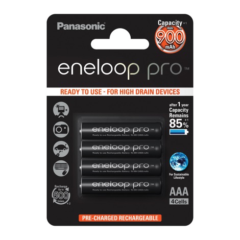 Panasonic Eneloop Pro BK-4HCDE/4BP - 4buc baterie reincarcabila AAA Eneloop Pro NiMH/1
