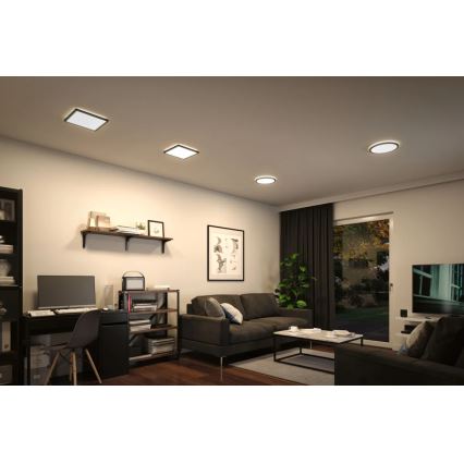 Panou aplicat LED/11,2W Paulmann 71002 ATRIA 230V 4000K d. 19 cm negru