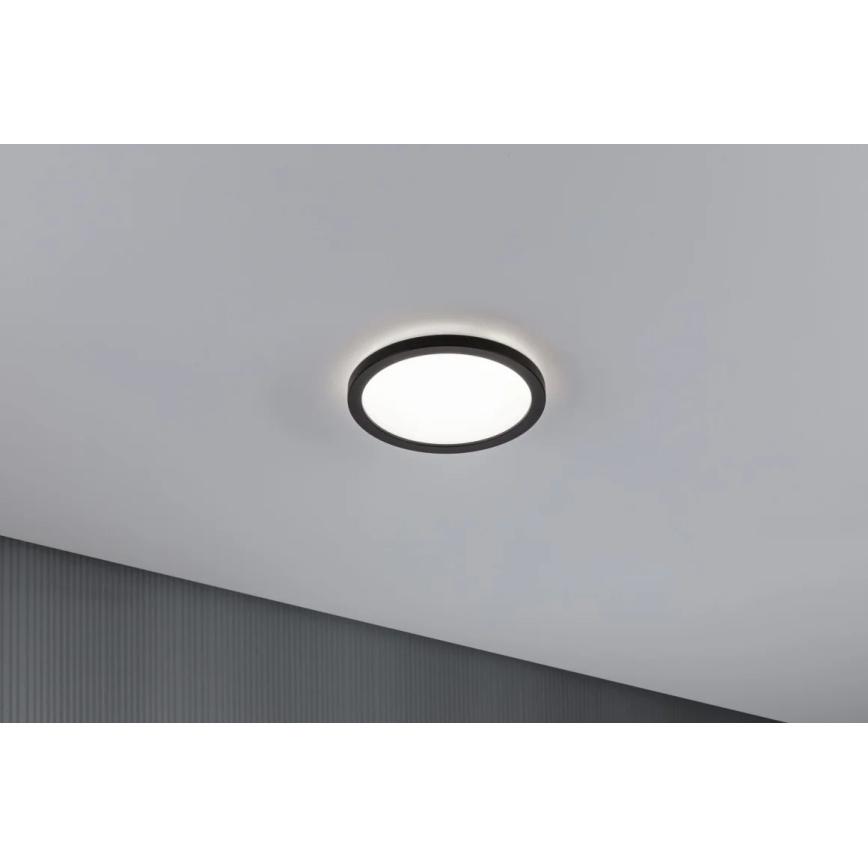 Panou aplicat LED/11,2W Paulmann 71002 ATRIA 230V 4000K d. 19 cm negru