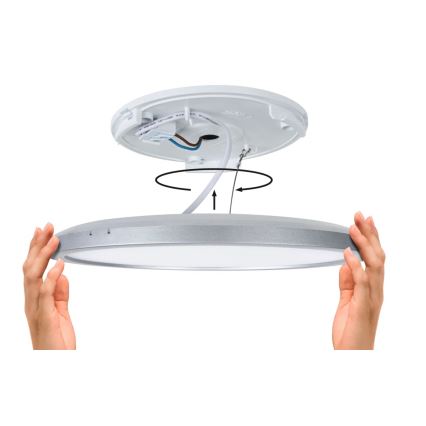 Panou aplicat LED/11,2W Paulmann 71002 ATRIA 230V 4000K d. 19 cm negru